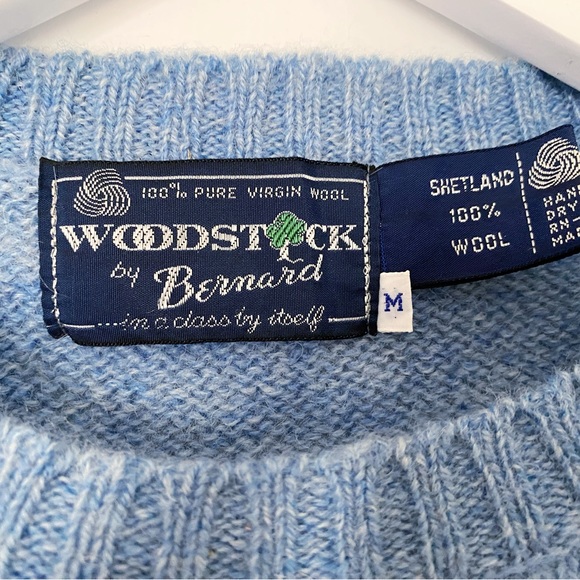 SOLD Vintage Woodstock by Bernard 100% Virgin Shetland Wool Sweater - Picture 2 of 6